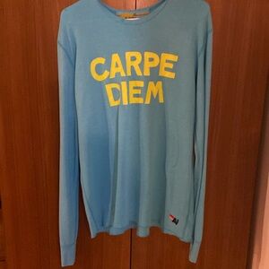 Xl aviator nationa carpe diem long sleeve waffle shirt